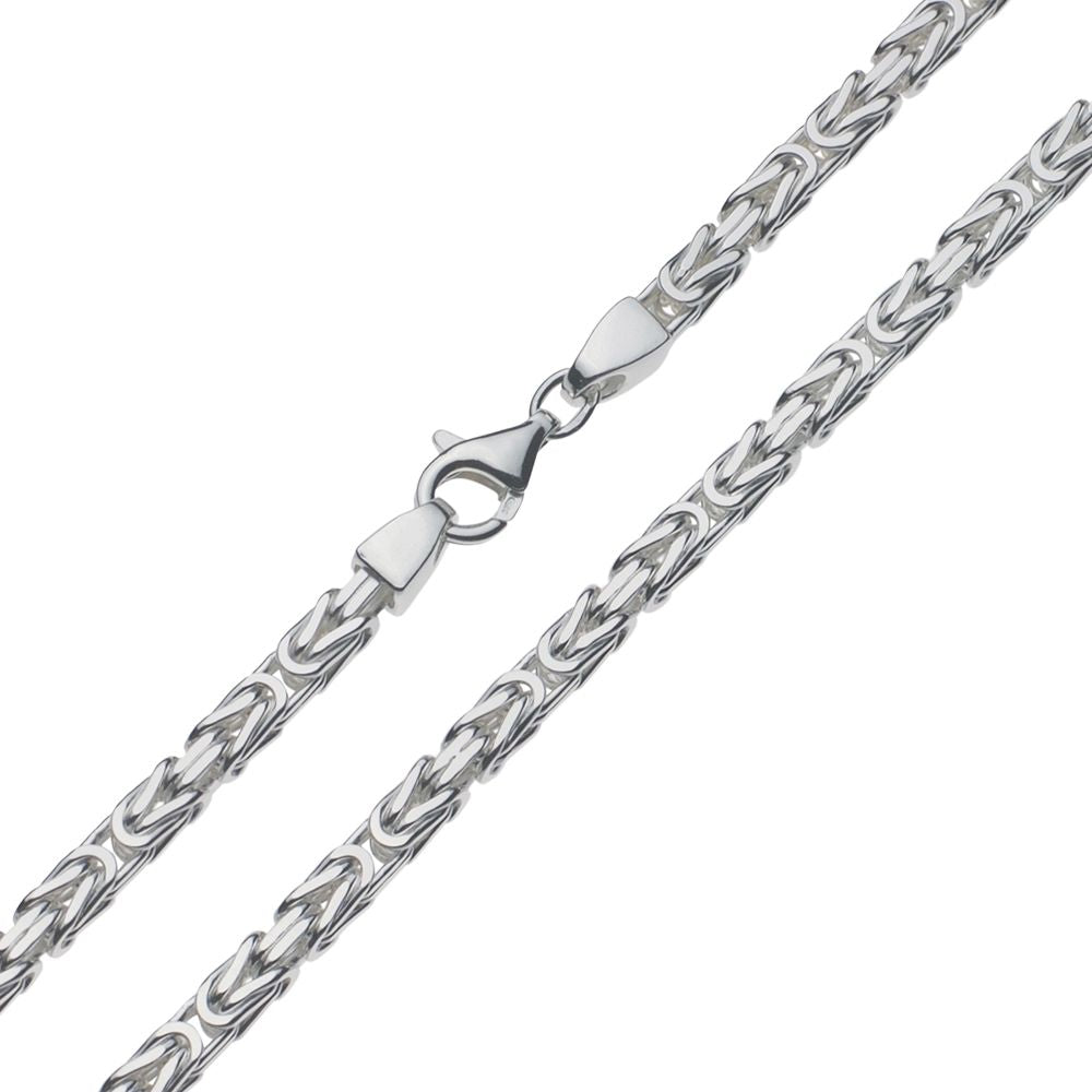 4 mm kogelketting in 925 zilver - lengte 40-100 cm (speciale lengtes op aanvraag) .., Sterling zilver