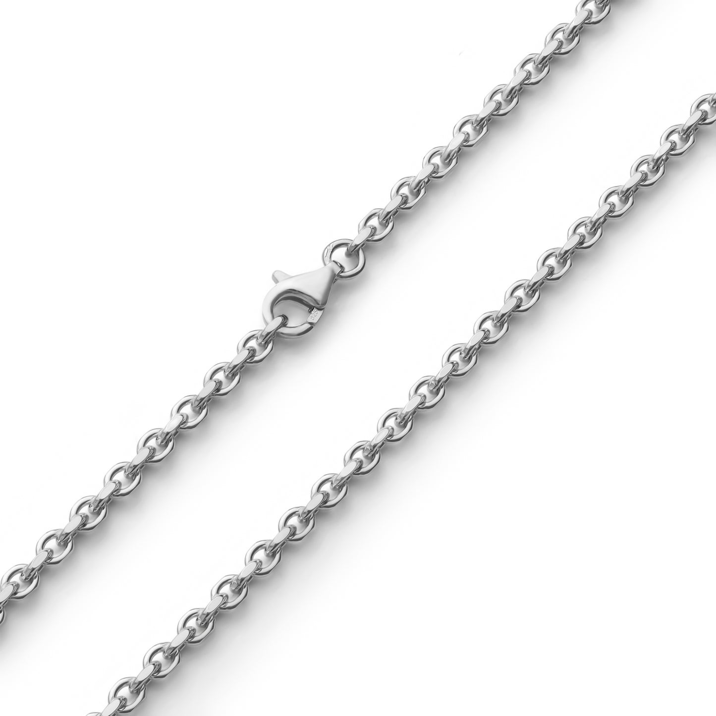 Anker ketting geslepen, zilver/ 2,7 mm breed