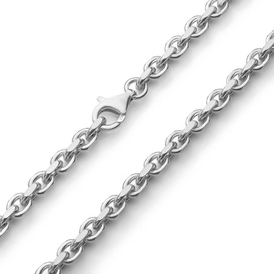 Anker ketting geslepen, zilver/ 4,7 mm breed