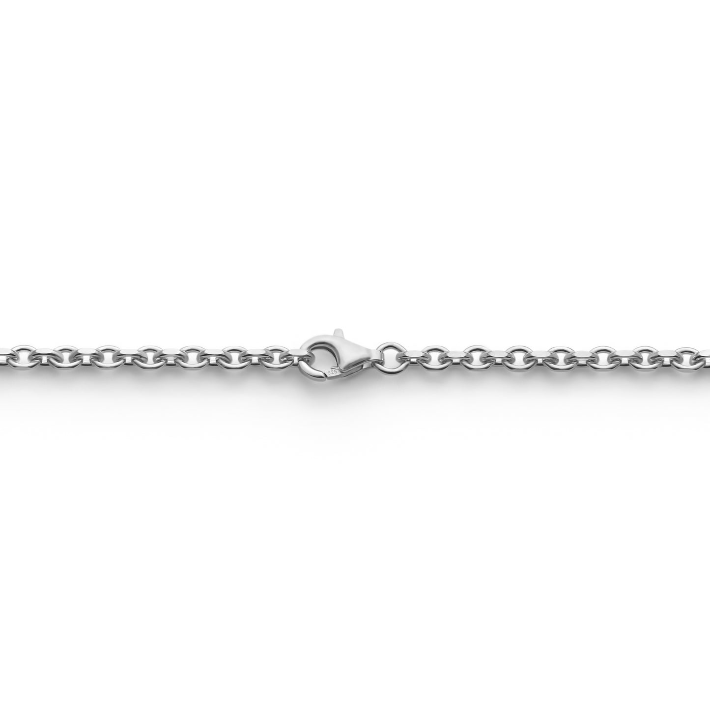 Anker armband geslepen, zilver/ 2,7 mm breed