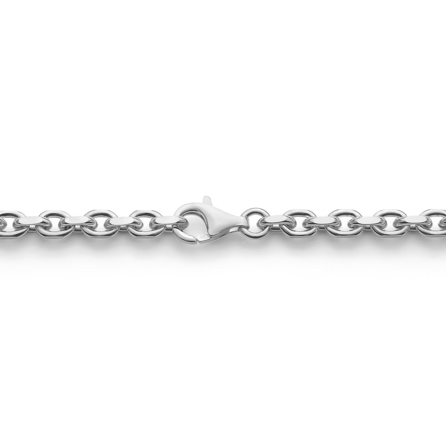 Anker armband geslepen, zilver/ 4,7 mm breed