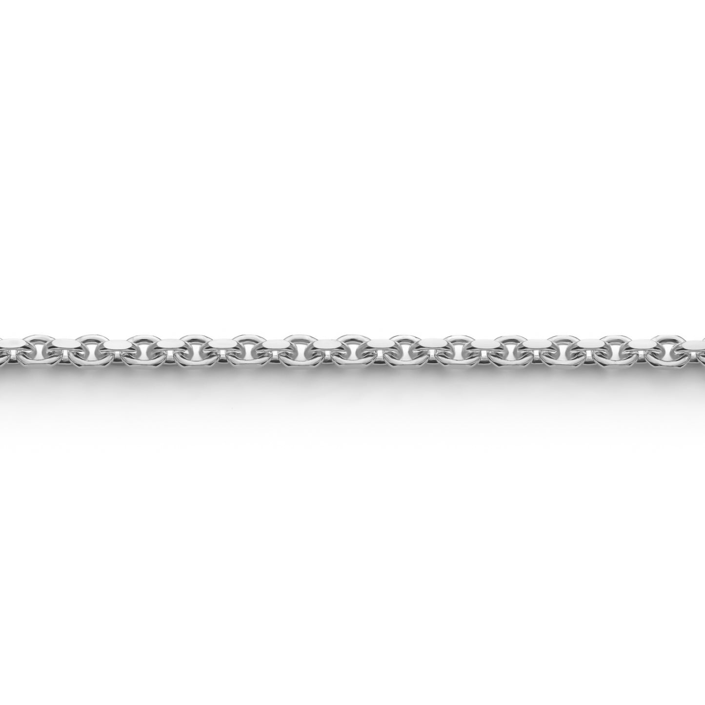 Anker ketting geslepen, zilver/ 3,7 mm breed