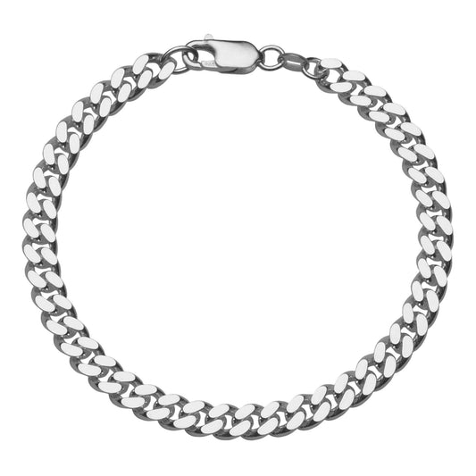 Dik model gourmet armband, 5,8 mm breed. Gemaakt van topkwaliteit massief 925 zilver in Italië en leverbaar in iedere gewenste lengte.