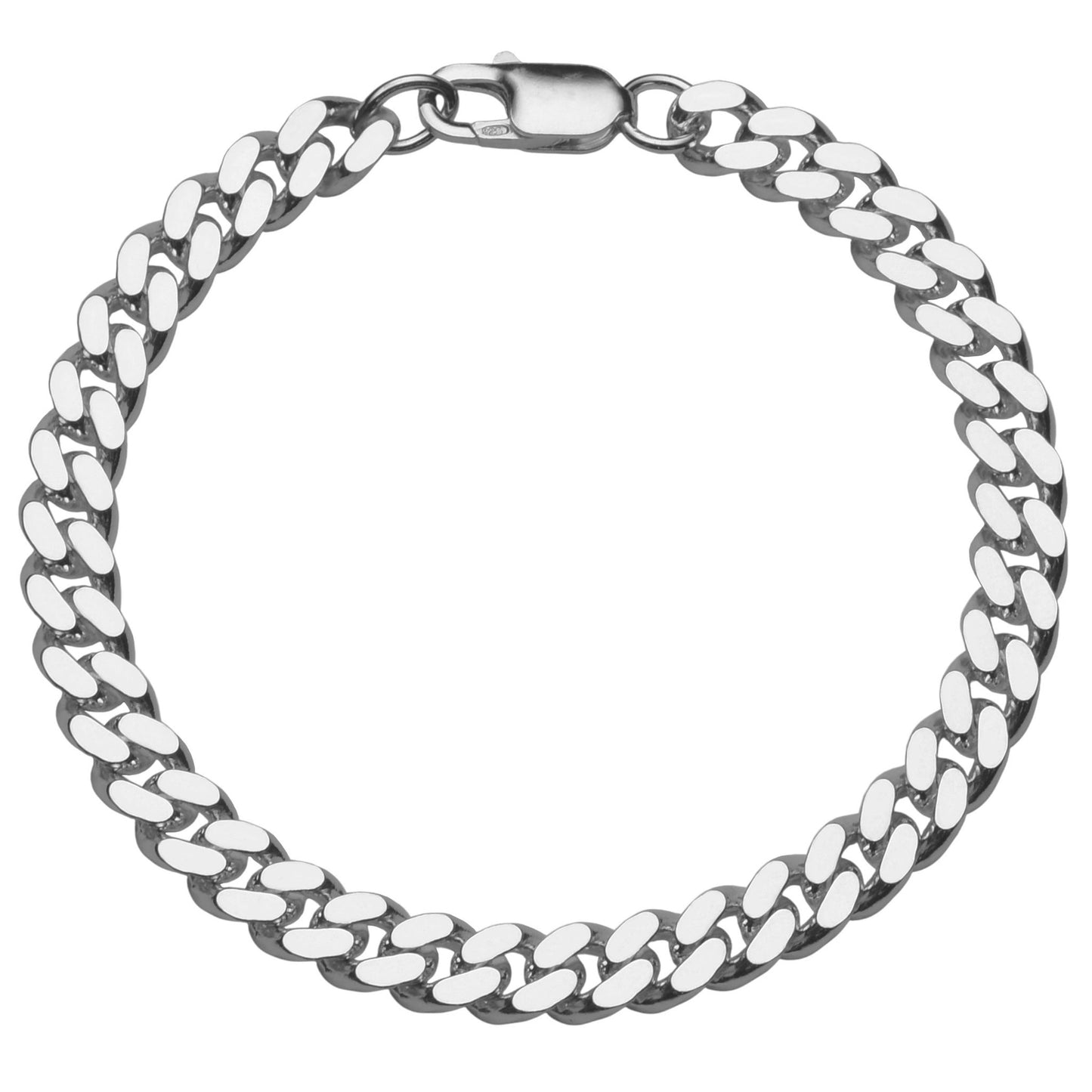 Dik model gourmet armband, 7,0 mm breed. Gemaakt van topkwaliteit massief 925 zilver in Italië en leverbaar in iedere gewenste lengte.