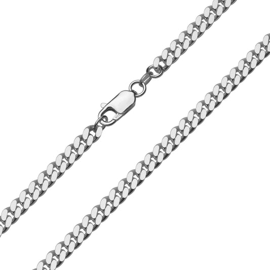 Dik model gourmet ketting, 4,8 mm breed. Dit collier is gemaakt van massief 925 zilver in Italië en is leverbaar in iedere gewenste lengte.