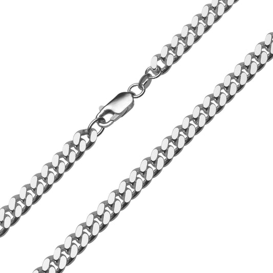 Dik model gourmet ketting, 5,8 mm breed. Dit collier is gemaakt van massief 925 zilver in Italië en is leverbaar in iedere gewenste lengte.