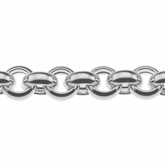 De grote ronde schakels zijn 14 mm breed en 6 mm dik. Afgewerkt met sierlijke grote veering. Gratis verzending binnen Nederland!