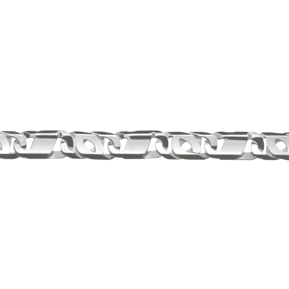 Van deze schakelsoort is ook een bijpassend collier leverbaar. Combineer beiden en draag ze samen als sieradenset voor heren.