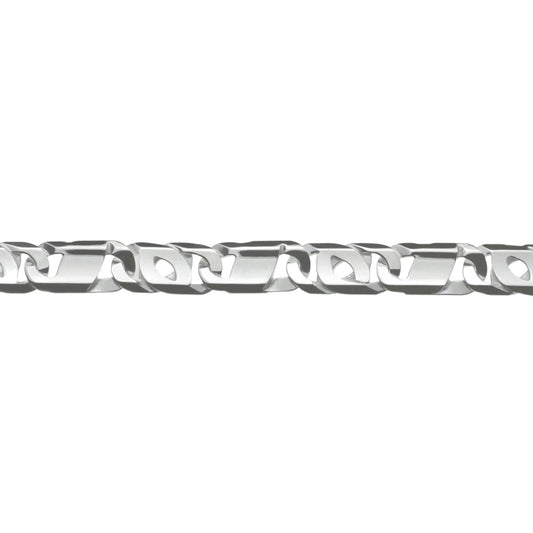 Van deze schakelsoort is ook een bijpassend collier leverbaar. Combineer beiden en draag ze samen als sieradenset voor heren.