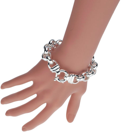 Deze brede schakelarmband voor dames is leverbaar in de lengtes 20, 22 en 24 cm. Koop nu en betaal later met Riverty of in termijnen met in3.