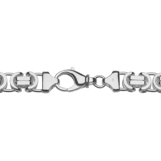 Deze zware armband is voorzien van een extra grote, sterke sluiting en dikke eindlussen. Italiaanse topkwaliteit, uit voorraad leverbaar.