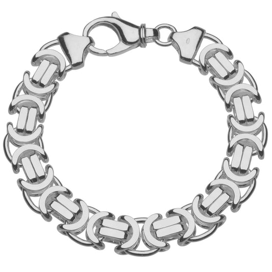 Een zilveren koningsarmband, plat model. Deze armband komt rechtstreeks van de fabriek in Italië en is daardoor zeer aantrekkelijk geprijsd.