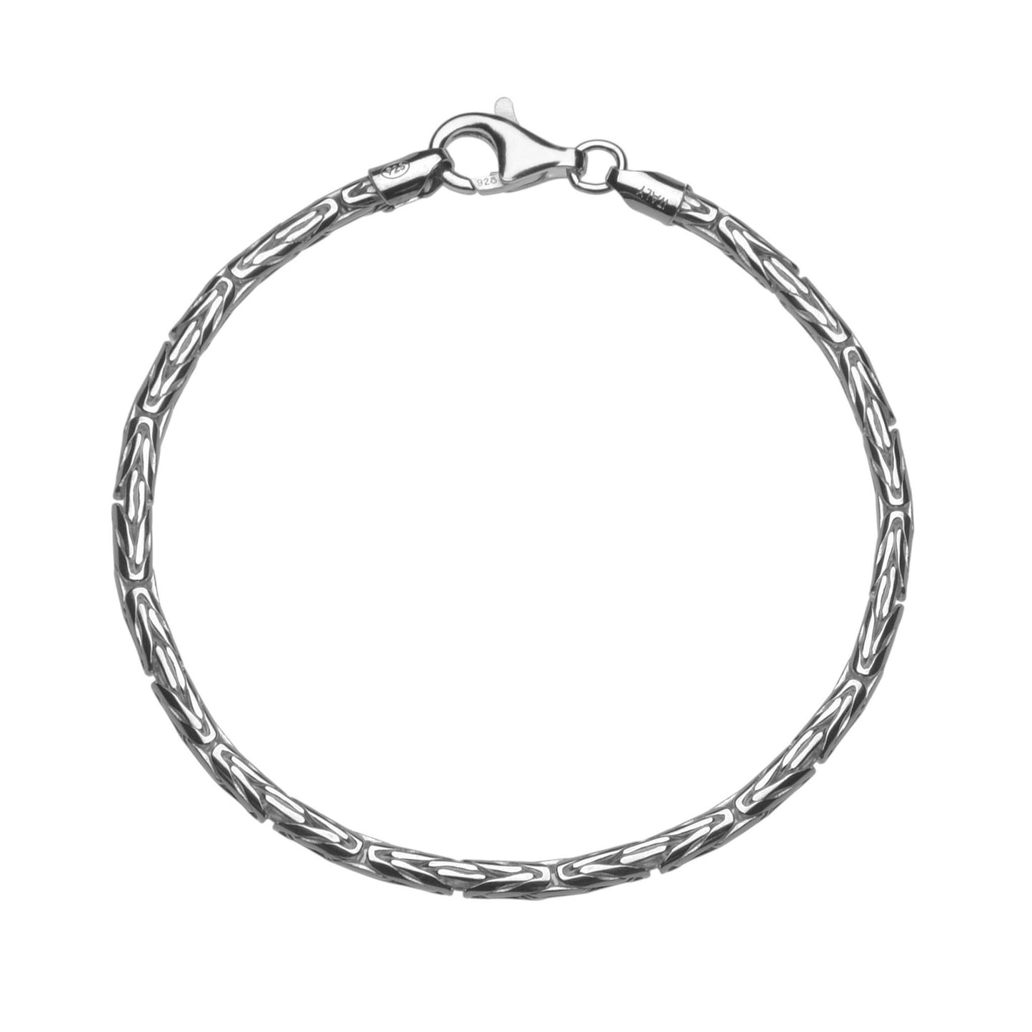 Dunne ronde koningsarmband van écht 925 zilver. Geschikt voor zowel dames als heren. Gratis verzonden binnen Nederland.