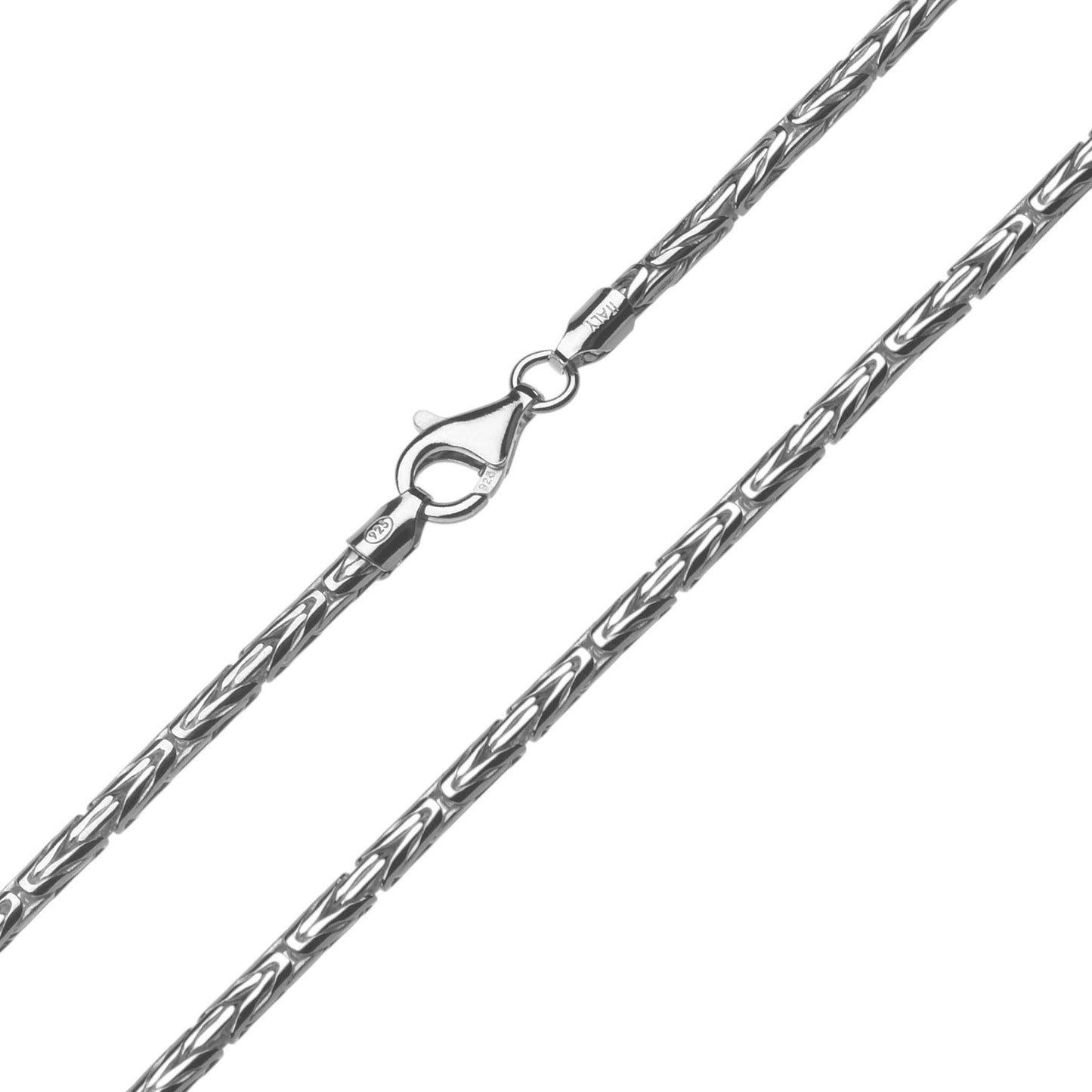 Zilveren koningsketting, rond model. Leverbaar in iedere lengte. Staat de lengte van jouw keuze niet in het menu? Dan maken wij ‘m voor je!