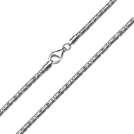 Zilveren koningsketting, rond model. Leverbaar in iedere lengte. Staat de lengte van jouw keuze niet in het menu? Dan maken wij ‘m voor je!