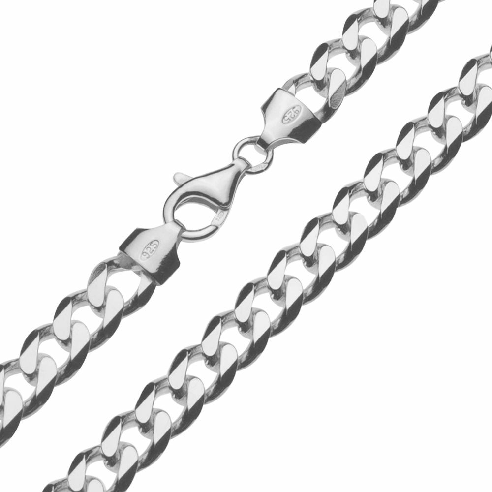 Struikelen hebzuchtig Haiku Platte zilveren gourmet ketting: 7,5 mm breed, gratis verzonden! |  Kettingenenarmbanden.com